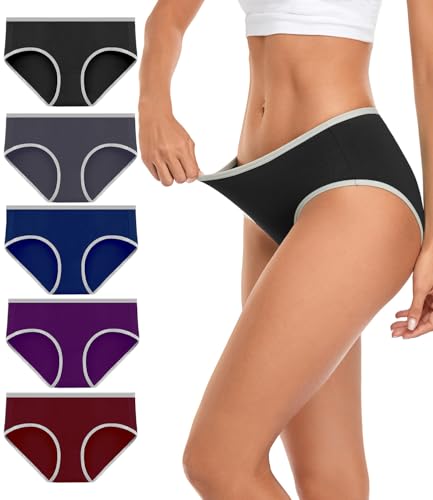 wirarpa Pantys Damen Unterhosen Baumwolle Hipster Unterwäsche Frauen Niedrige Taille Panties Mehrpack Mehrfarbig Größe L von wirarpa