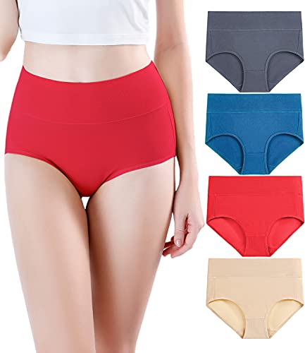 wirarpa Taillenslip Damen Unterhosen Mikrofaser Panties Slips Damen Unterwäsche mit Hoher Taille Ultra Weich 4er Pack Größe XS von wirarpa