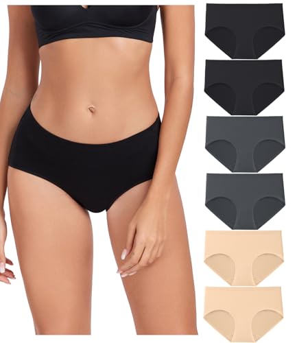 wirarpa Unterhosen Damen Baumwolle Bequeme Unterwäsche Frauen Slips Damen Atmungsaktiv Pantys 6er Pack Mehrfarbig Größe M von wirarpa