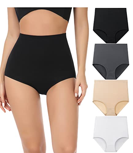 wirarpa Unterhosen Damen Baumwolle Unterwäsche Super Hohe Taille Frauen Slips Mehrpacka3 4er Pack Größe 3XL von wirarpa