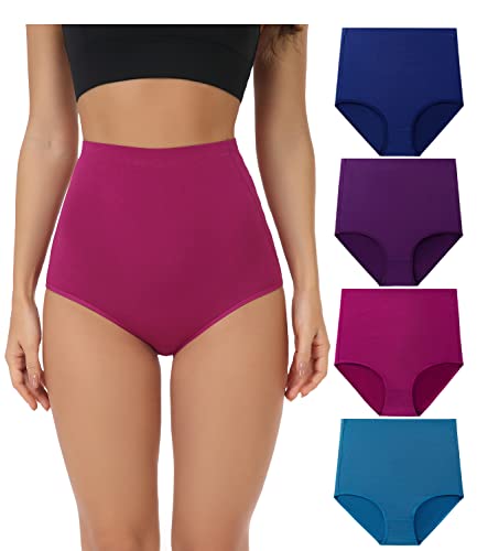 wirarpa Unterhosen Damen Baumwolle Unterwäsche Super Hohe Taille Frauen Slips Mehrpacka5 4er Pack Größe 3XL von wirarpa