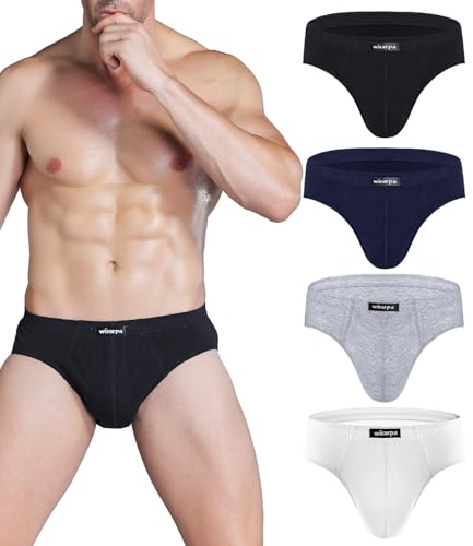 wirarpa Unterhosen Männer Herrenunterhosen 100% Baumwolle Slip Herren Unterwäsche Mehrfarbige Größe L von wirarpa