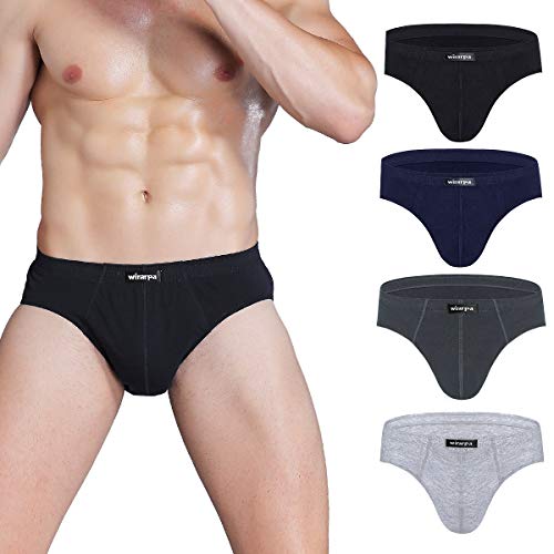wirarpa Unterhosen Männer Slip 100% Baumwolle 4er Pack Herren Unterwäsche S von wirarpa