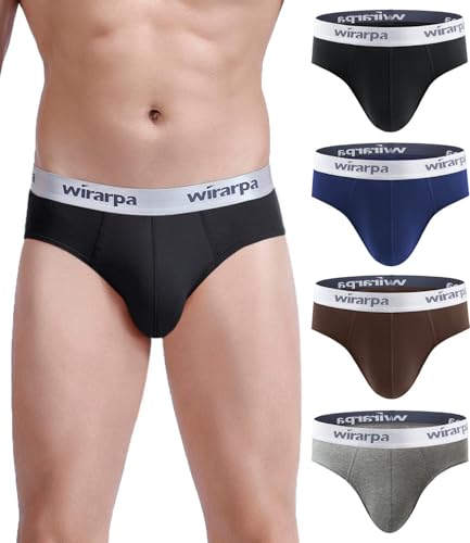 wirarpa Unterhosen Männer Slip Baumwolle 4er Pack Herren Unterwäsche S-XXL, Medium (48/50), B-mehrfarben-95% Baumwolle von wirarpa