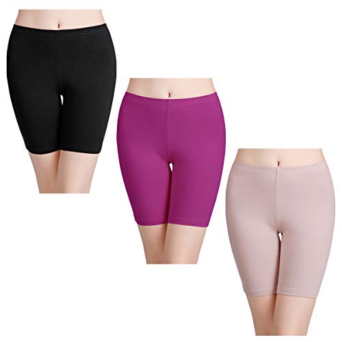 wirarpa Unterhosen Radlerhose Boxershorts Damen Hoher Bund Baumwolle Shorts Panties Lange Unterwäsche 3er Pack Größe L von wirarpa