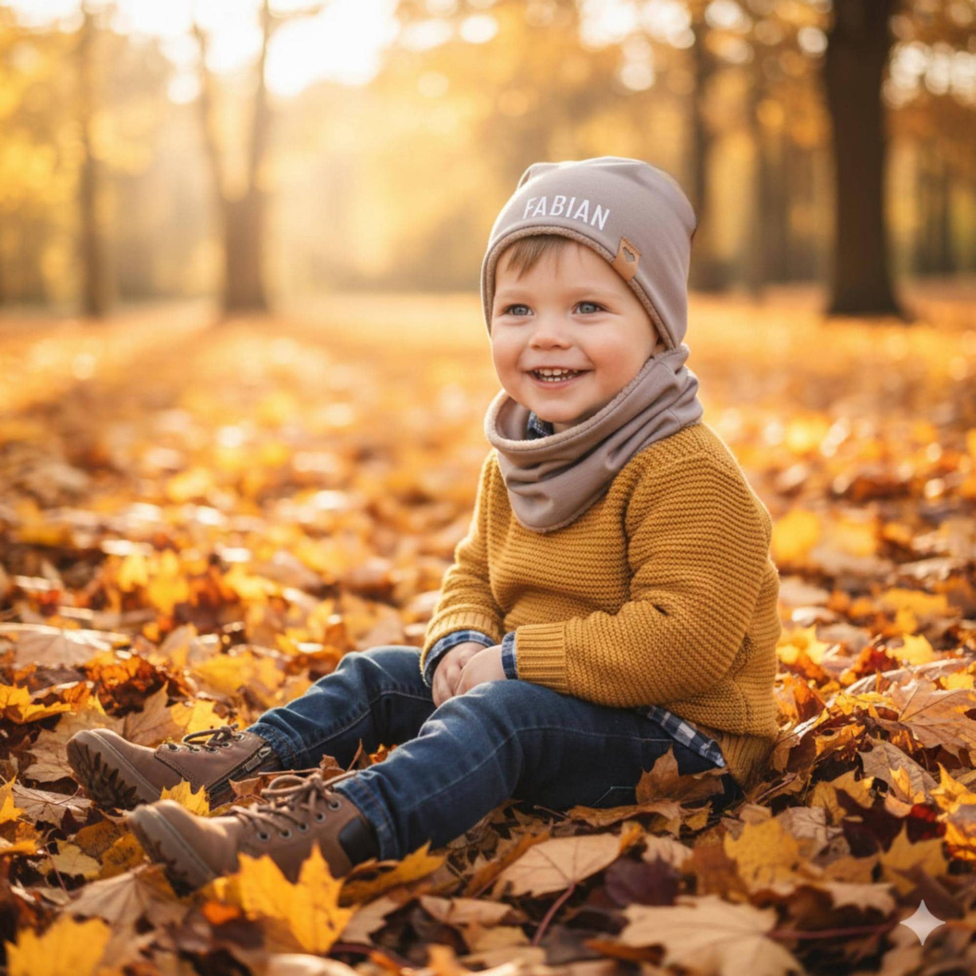 Mütze Kind Mit Namen Personalisiert| Wintermütze Loopschal Baby Personalisiert | Beanie Geschenk von wirbelwindkids