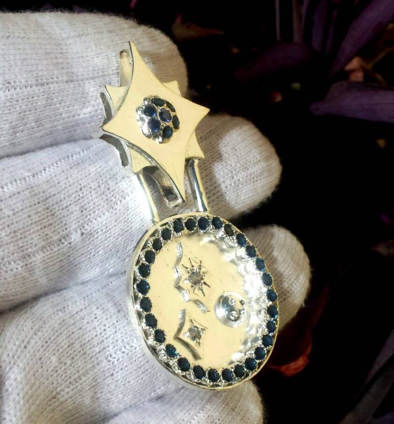 54.20 Karat 100% Geschmiedet/Graviert Versilbert, Handgefertigt Von Künstler/Handwerker Schmuck Natürlicher Zirkon Kunst Geburtstagsgeschenk Für von wirewrappendantart