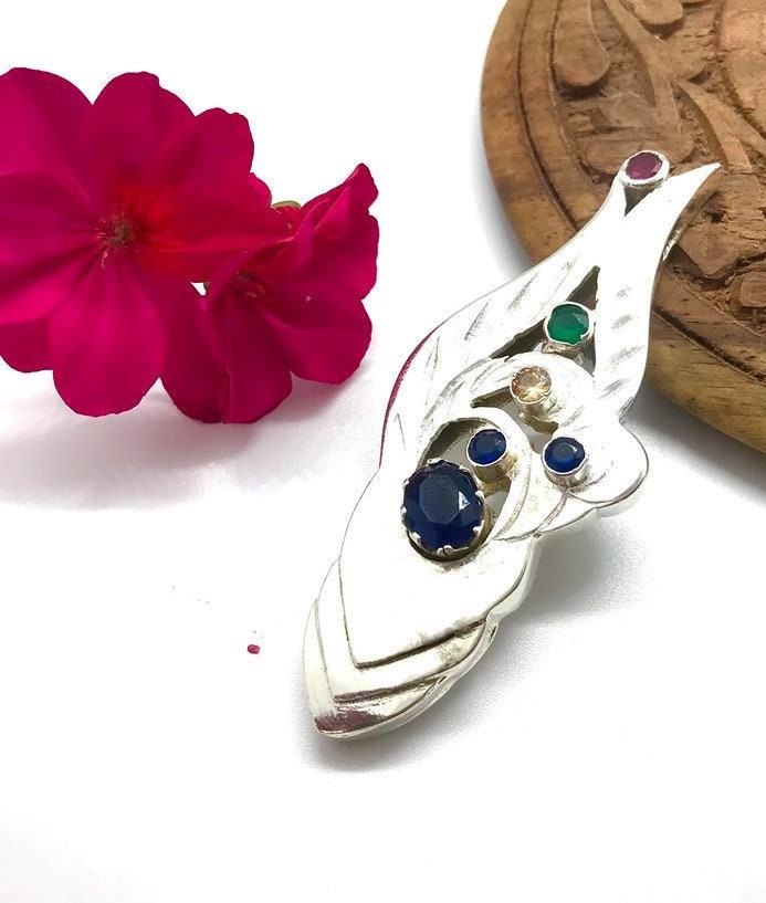 96 Karat 100% Geschmiedet/Graviert Arbeit An Metall Handgefertigt Von Künstler/Handwerker Schmuck Natürlicher Zirkon Kunst /, Geburtstagsgeschenk von wirewrappendantart