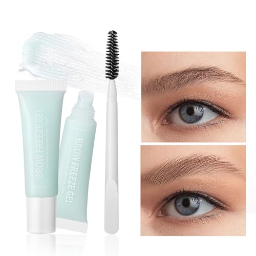 wiroouia Augenbrauen Gel - Leichter Wimpernkleber,Schnell trocknendes 12 ml natürliches wasserfestes Gel mit Pinsel für Festival Party Reise Mädchen Hochzeit Frauen Casual täglichen Gebrauch von wiroouia