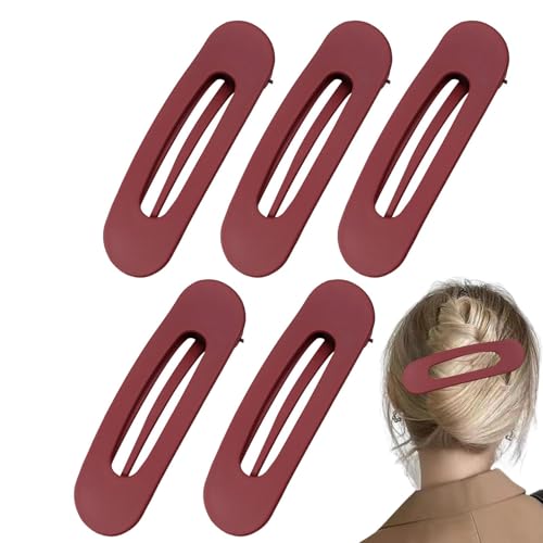 wiroouia Flache Haarspangen, Flache Haarspangen für dickes Haar - 5X Lay-Down-Klauenklammern - Flache Krallenklammern, Haarklammern für Frauen und Mädchen, dünnes Haar, für Haardekorationen von wiroouia