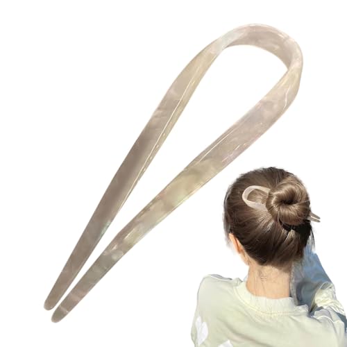 wiroouia French Style Pin,Französische U-förmige Haarnadel - U-förmige Haarnadel-Stäbchen für Damen | Modischer, flexibler Styling-Haarschmuck für Mädchen, alle Altersgruppen, Freunde, Familie von wiroouia