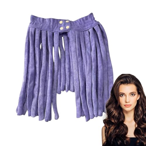 wiroouia Hitzefreies Lockenset, Hitzeloser Lockenwickler | 2-in-1-Trockenhaarkappen-Stirnband,Wasserabsorbierendes, flexibles Nudelform-Styling-Tool für Mädchen, Lockenhaarverstärker von wiroouia