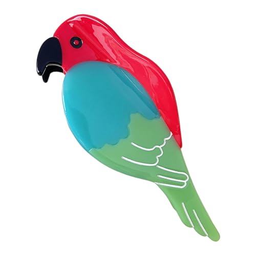 wiroouia Papageien-Klauenklammer, Papageien-Haarspangen - Haarspange aus Acetat in Vogelform | Damen-Accessoires, große Punk-Backenklemmen für kurzes Haar, langes Haar, dickes Haar von wiroouia