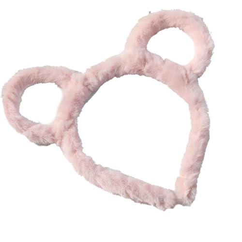 wiroouia Süßes Make-up-Stirnband, Stirnbänder für Frauen zum Waschen des Gesichts - Damen Plüsch Stirnband,Plüsch-Haarreifen-Kopfbedeckung, Make-up-Hautpflege-Stirnband für Kinder und Erwachsene von wiroouia