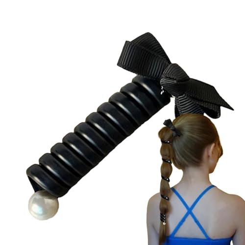 wiroouia Telefonkabel-Haargummis - Haarseil-Stirnband, kein Verknoten, Pferdeschwanzhalter | Dehnbare, elastische Pferdeschwanzbänder, Spiral-Haargummis für Kinder, Frauen mit dickem und lockigem Haar von wiroouia