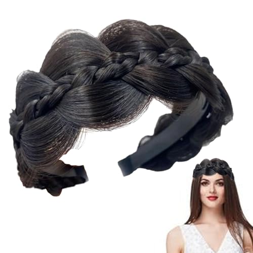 wiroouia Zopf-Stirnband, geflochtene Haar-Stirnbänder | Breite Haarteile mit Zähnen - Twist Fishbone Head Hoop Styling Kopfbedeckung Zubehör für Frauen von wiroouia