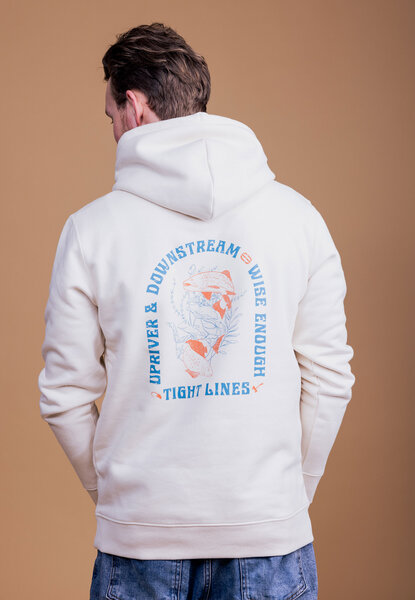 wise enough Hoodie "Upriver & Downstream" von wise enough