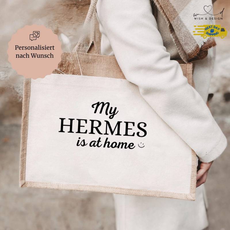 stoffbeutel "My Hermes Is At Home" - Personalisiert & Nachhaltig von wishanddesignByDilek