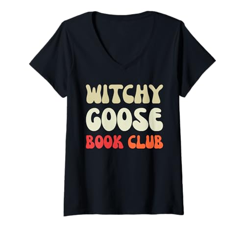 Damen Witchy Goose Book Club gruselige Halloween leseliebhaber T-Shirt mit V-Ausschnitt Damen Witchy Goose Book Club gruselige Halloween leseliebhaber T-Shirt mit V-Ausschnitt von witchy Goose book quote