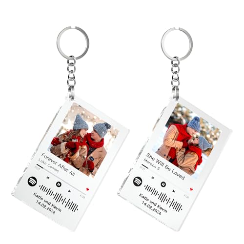 witfox Personalisierte Foto Schlüsselanhänger - Spotify Schlüsselanhänger mit Foto-Spotify Song Cover, mit eigenen Foto Bild&Name, zum Geburtstag Vatertag Muttertag Freundin Freund Frau Männer-2PACK witfox Personalisierte Foto Schlüsselanhänger - Spotify Schlüsselanhänger mit Foto-Spotify Song Cover, mit eigenen Foto Bild&Name, zum Geburtstag Vatertag Muttertag Freundin Freund Frau Männer-2PACK von witfox