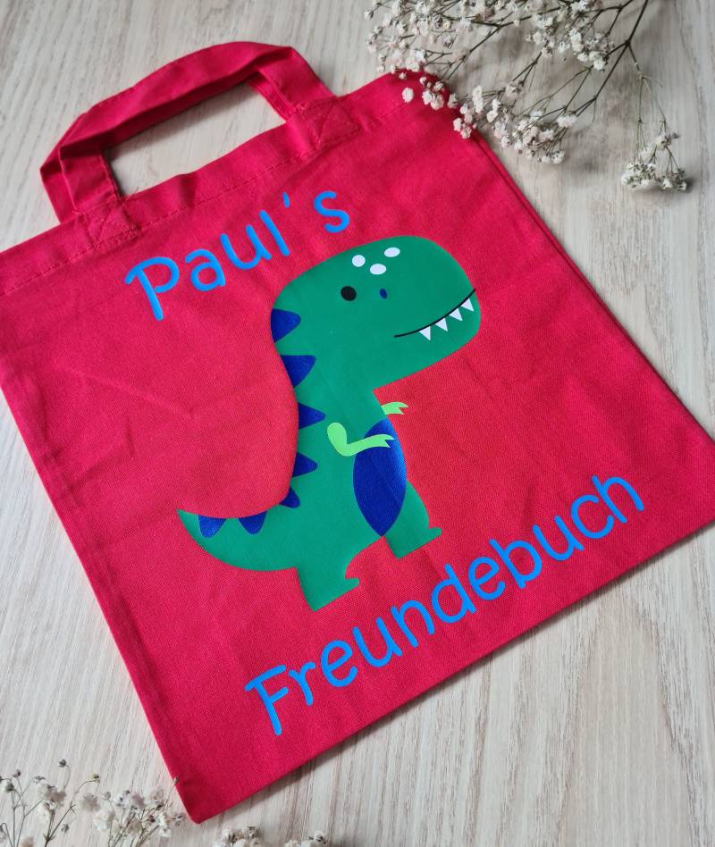 Personalisierte Freundebuchtasche in Rot Ca. 22 X 26 cm Personalisierte Freundebuchtasche in Rot Ca. 22 X 26 cm von withlovebybica