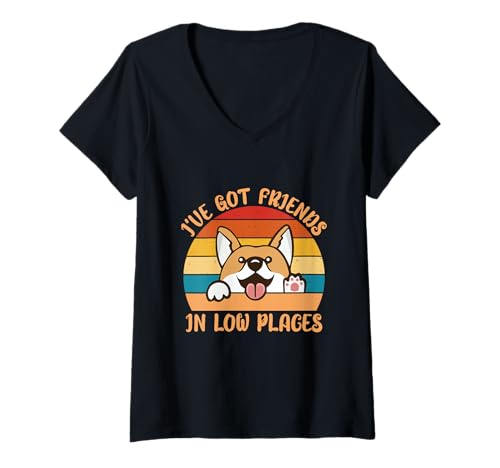 Damen lustiger Dackel Spruch für humorvolle Menschen T-Shirt mit V-Ausschnitt Damen lustiger Dackel Spruch für humorvolle Menschen T-Shirt mit V-Ausschnitt von witziges Dackel Design für humorvolle Menschen