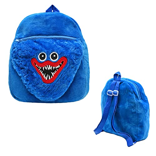 wiztex Blauer huggy wuggy poppy playtime kinder Rucksack, Kita Tasche, huggy wuggy poppy playtime Horror Plüsch Rucksack | Plüschtasche für Reisen beste kindergeschenk von wiztex