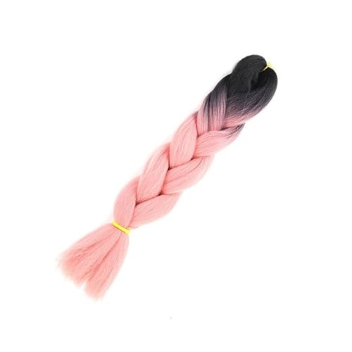 24 Zoll Synthetisches Flechthaar Ombre Jumbo Braid Jumbo Haarverlängerung Für Frauen DIY Haarzöpfe von wjnvfioo