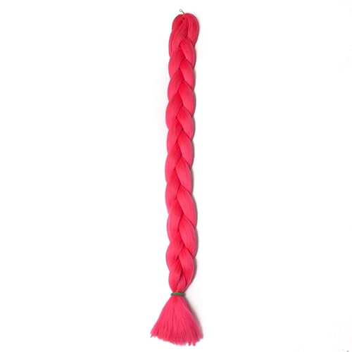 Flechten Haar 100 Cm Synthetische Wärme Faser Geflecht 165G/Stück Frauen Farbe Jumbo Geflecht Haarverlängerungen Rosa von wjnvfioo