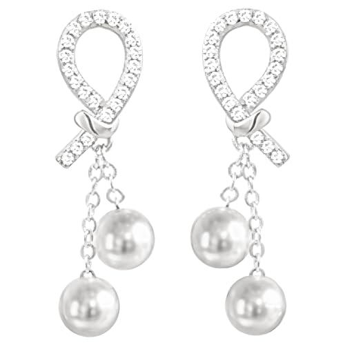 Hypoallergene Silberohrringe mit Zirkonia, Aaa+ Muschelperle, kreisförmiges Design, elegant für besondere Anlässe von wkao