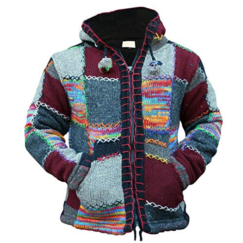 wkd-thvb Vintage Männer Kapuze Strickjacke Pullover Jacke Männer Herbst Patchwork Strick Outwear Multicolor 5XL wkd-thvb Vintage Männer Kapuze Strickjacke Pullover Jacke Männer Herbst Patchwork Strick Outwear Multicolor 5XL von wkd-thvb