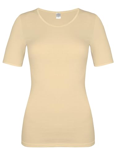 wobera ANGORA Damen-Unterhemd mit ½ Arm und 50% Angora, 30% Schurwolle und 20% Polyamid (Gr. L, Farbe: beige) von wobera ANGORA