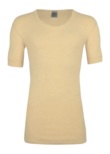 wobera ANGORA Flauschiges Herrenunterhemd mit 1/2 Arm oder T-Shirt mit 70% Angora (Gr. 9/XXL, Farbe: beige) von wobera ANGORA