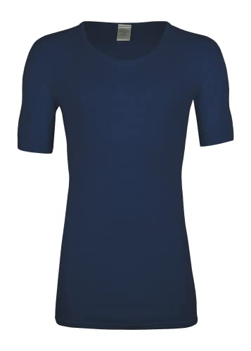 wobera ANGORA leichtes Herrenunterhemd mit 1/2 Arm oder T-Shirt mit 20% Angora (Gr. 6/M, Farbe: Marine) von wobera ANGORA
