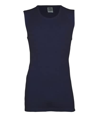 wobera ANGORA mittelstarkes Herrenunterhemd ohne Arm oder Tank Top mit 40% Angora (Gr. 6/M, Farbe: Marine) von wobera ANGORA