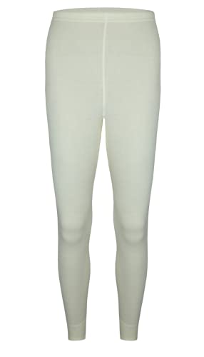 wobera leichte Leggings oder Lange Unterhose für Damen und Herren aus 100% Seide (Gr. XL, Farbe: naturweiß) von wobera ANGORA