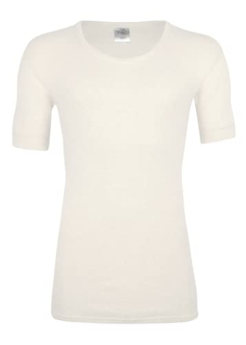 wobera ANGORA Flauschiges Herrenunterhemd mit 1/2 Arm oder T-Shirt mit 70% Angora (Gr. 6/M, Farbe: naturweiß) von wobera ANGORA