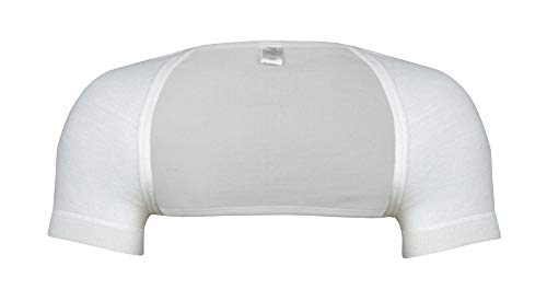 wobera ANGORA Schulterwärmer mit ½ Arm aus 20% Angora (Gr. XL, Farbe: naturweiß) von wobera ANGORA