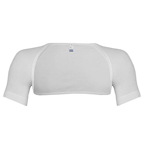 wobera ANGORA Schulterwärmer mit ½ Arm aus Angora, Modal und Seide (Gr. L, Farbe: weiß) von wobera ANGORA