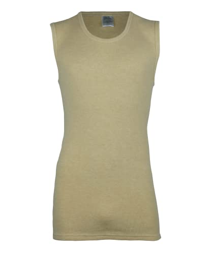wobera ANGORA leichtes Herren-Unterhemd/Tanktop ohne Arm mit verstärktem Rücken (Gr. L/7, Farbe: beige) von wobera ANGORA
