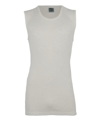 wobera ANGORA mittelstarkes Herrenunterhemd ohne Arm oder Tank Top mit 40% Angora (Gr. 7/L, Farbe: naturweiß) von wobera ANGORA