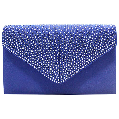 wocharm , Damen Clutch Silber königsblau von wocharm