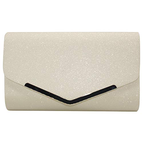 wocharm , Damen Clutch weiß weiß von wocharm