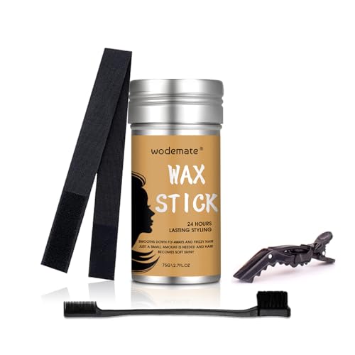 Haarwachs in Stäbchen, 4 Stück, Haarwachs in Stäbchen zur Kontrolle von Frizz, Haarbürste aus Stäbchen, Haarwachs für Kinder und Frauen, 2,7 Unzen Haarwachs in Stäbchen, 4 Stück, Haarwachs in Stäbchen zur Kontrolle von Frizz, Haarbürste aus Stäbchen, Haarwachs für Kinder und Frauen, 2,7 Unzen von wodemate