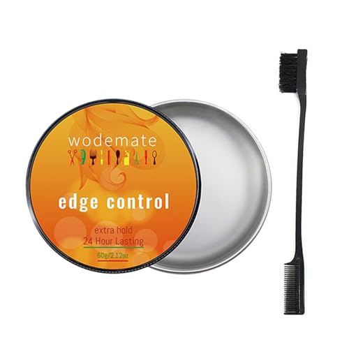 Stylinggel für Frauen, starker Halt, glättet Konturen, 24 Stunden lang anhaltend für schwarzes Haar, fettfrei, ohne weiße Rückstände, Stylingwachs für alle Haartypen, 2,12 OZ von wodemate
