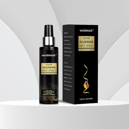 Hair Mist Hitzeschutz-Spray, Leave-In Conditioner, leichtes Keratin Smooth Anti-Frizz Spray für Haar und synthetische Perücken, 5,02 oz Hair Mist Hitzeschutz-Spray, Leave-In Conditioner, leichtes Keratin Smooth Anti-Frizz Spray für Haar und synthetische Perücken, 5,02 oz von wodemate