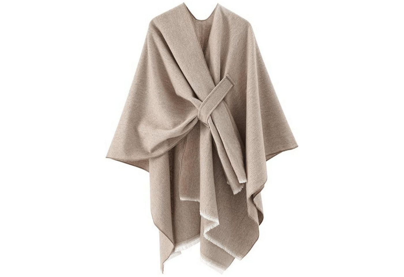 wohnTRAUM24 Strickpullover Schal ,Tücher, warmer Halstuch , Damen oversized Cape, Elegant Cardigan (XXL Schal Umhang, vielseitiger Schal,Beidseitig tragbar, Neue Modelle, vielseitig, elegant) Winterschal Herbstschal von wohnTRAUM24