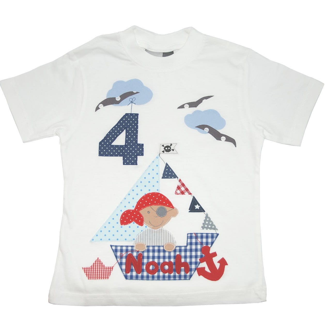 Geburtstagsshirt Kleiner Pirat, Geburtstagsgeschenk, Piratenparty, Kindergeburtstag, Shirt Mit Namen, Piratenshirt, Kindershirt, Jungenshirt von wohnzwerg