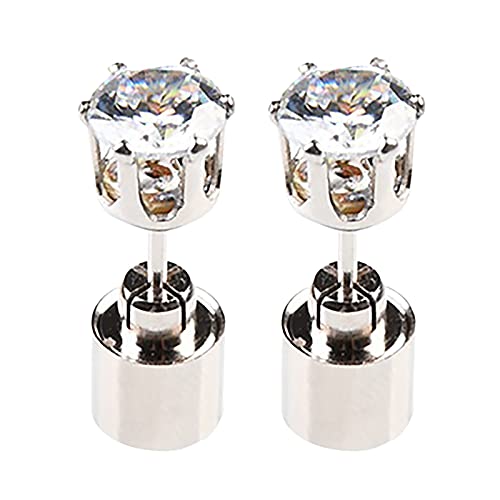 wojonifuiliy Ohrstecker mit LED-Licht aus Edelstahl, Ohrhänger mit Cubic Zirkonia Diamantkrone Stein, LED-Ohrringe Modeschmuck für Party-Festival von zum Schmuck Selber Machen (Grün) von wojonifuiliy