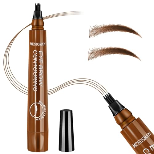 Magic Microblading Augenbrauen-Konturstift – Professioneller Microblade Augenbrauenstift – Präziser wasserdichter Augenbrauenstift mit 4 Spitzen, präzise wasserdicht mit Mikro-Gabelspitzen-Applikator von woleeup